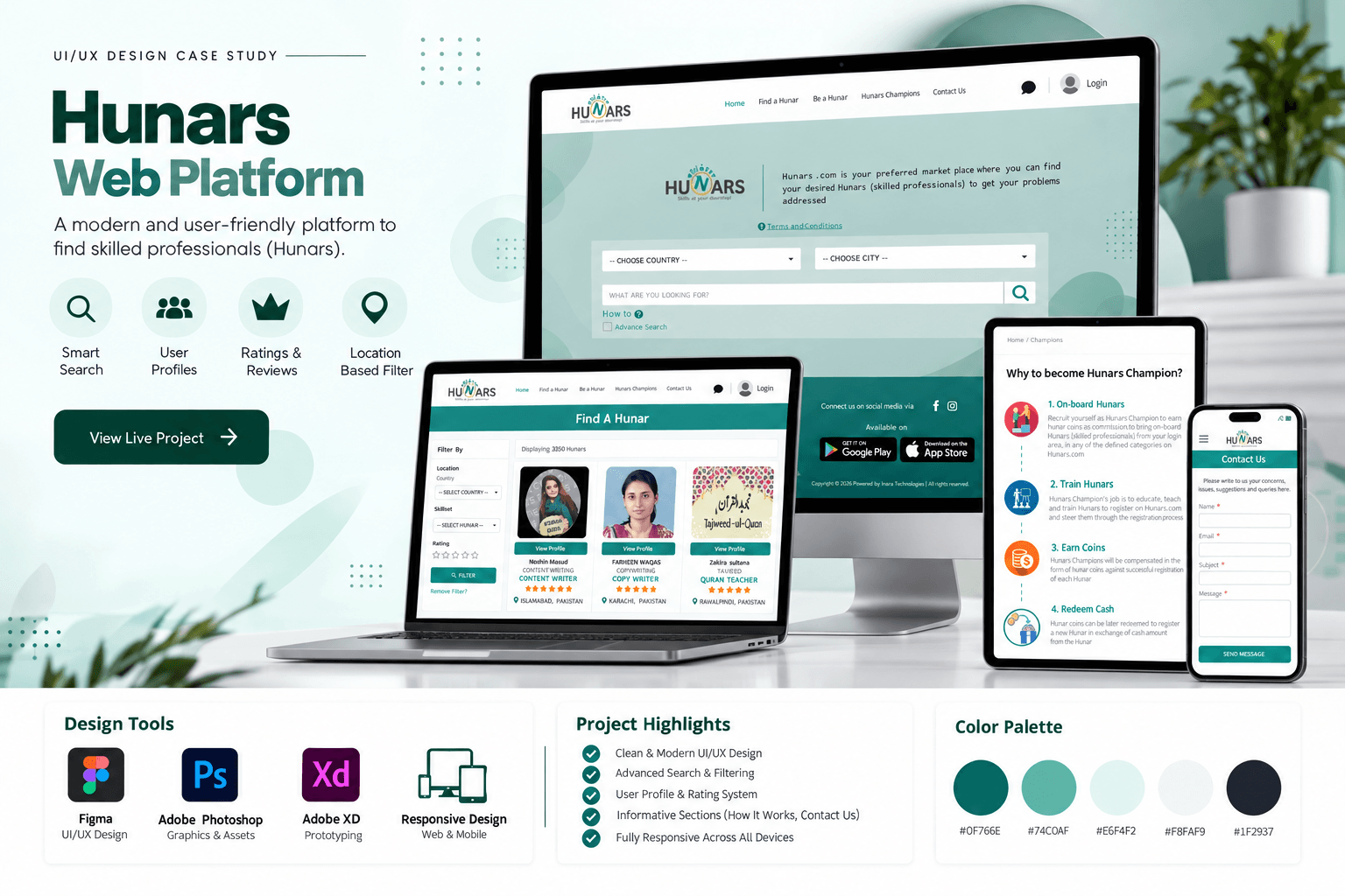 Hunars - Web and Mobile Application