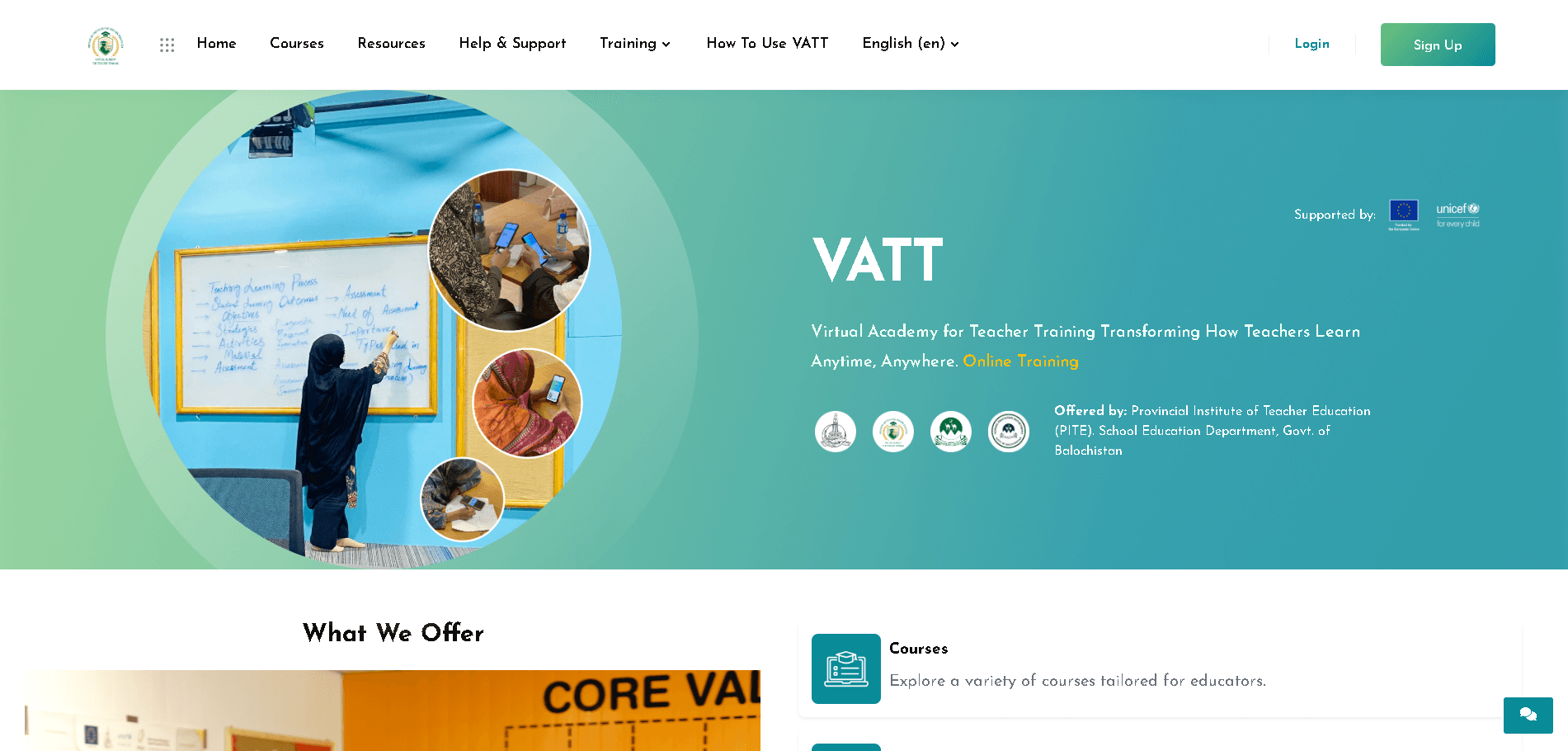 Learning Management System (LMS) for PITE