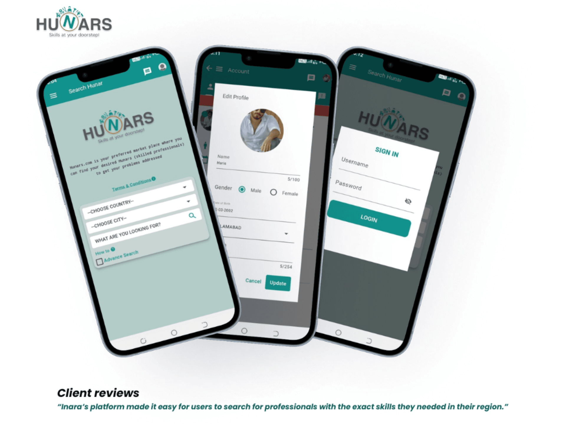 Hunars – Web and Mobile Application